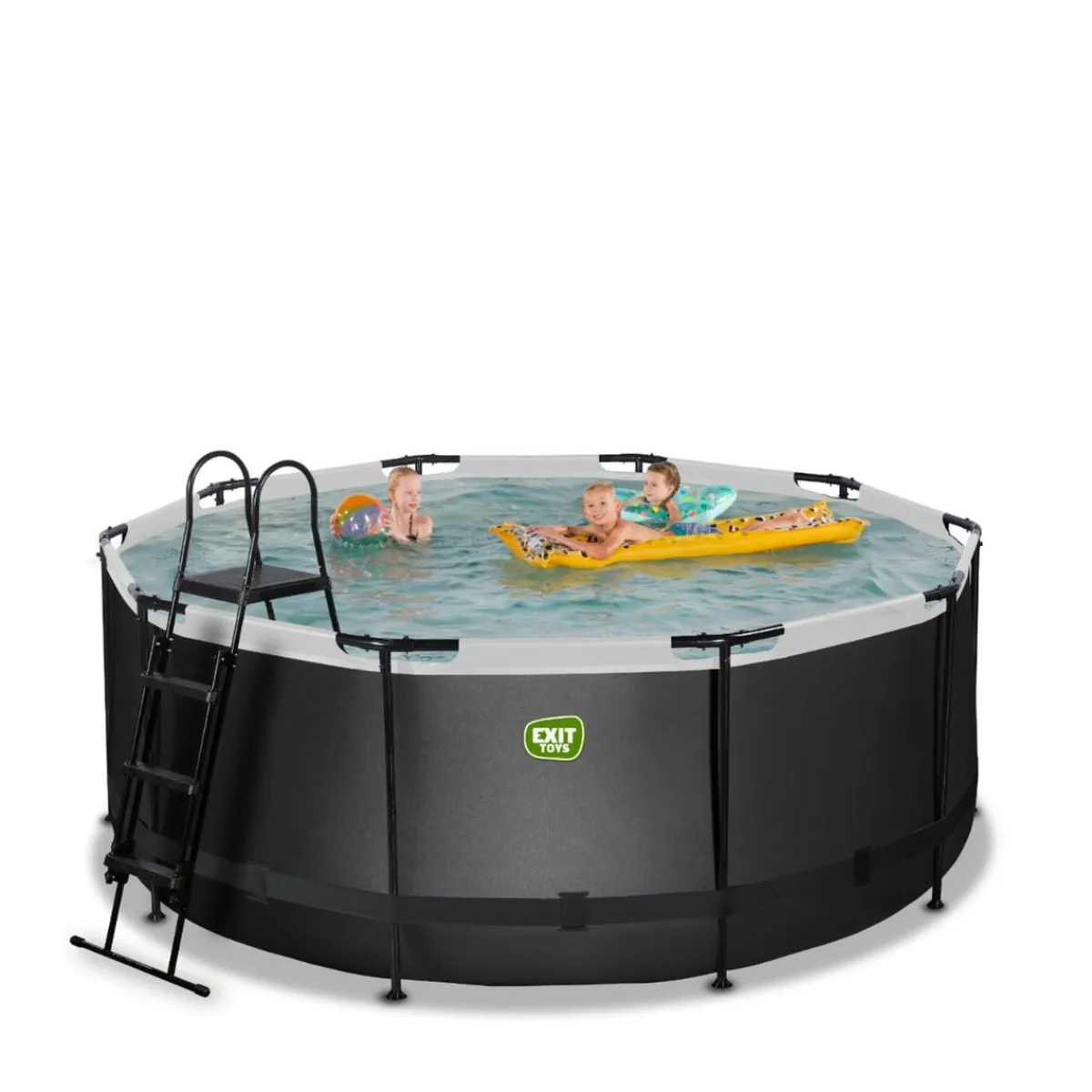 Exit - Piscina Black Leather diámetro 360 x 122 cm con filtro de arena*Exit Toys Sale