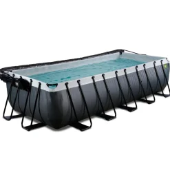 Online Exit - Piscina Black Leather 540 x 250 x 122 cm con filtro de arena y cúpula Piscinas|Juguetes De Verano