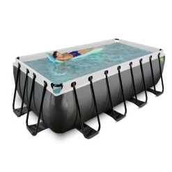 New Exit - Piscina Black Leather 400 x 200 x 122 cm con filtro de arena Piscinas|Juguetes De Verano