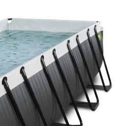 Exit - Piscina Black Leather 400 x 200 x 100 cm con filtro de arena y cúpula*Exit Toys Sale
