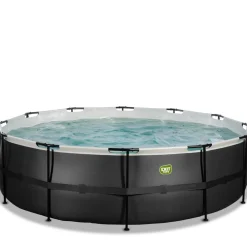 Discount Exit - Piscina Black Leather diámetro 488 x 122 cm con filtro de cartucho Piscinas|Juguetes De Verano