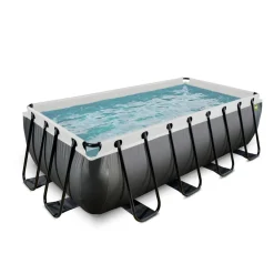 Discount EXIT - Piscina EXIT de cuero rectangular con escalera y bomba de filtro 400 x 200 x 100 cm Piscinas|Juguetes De Verano