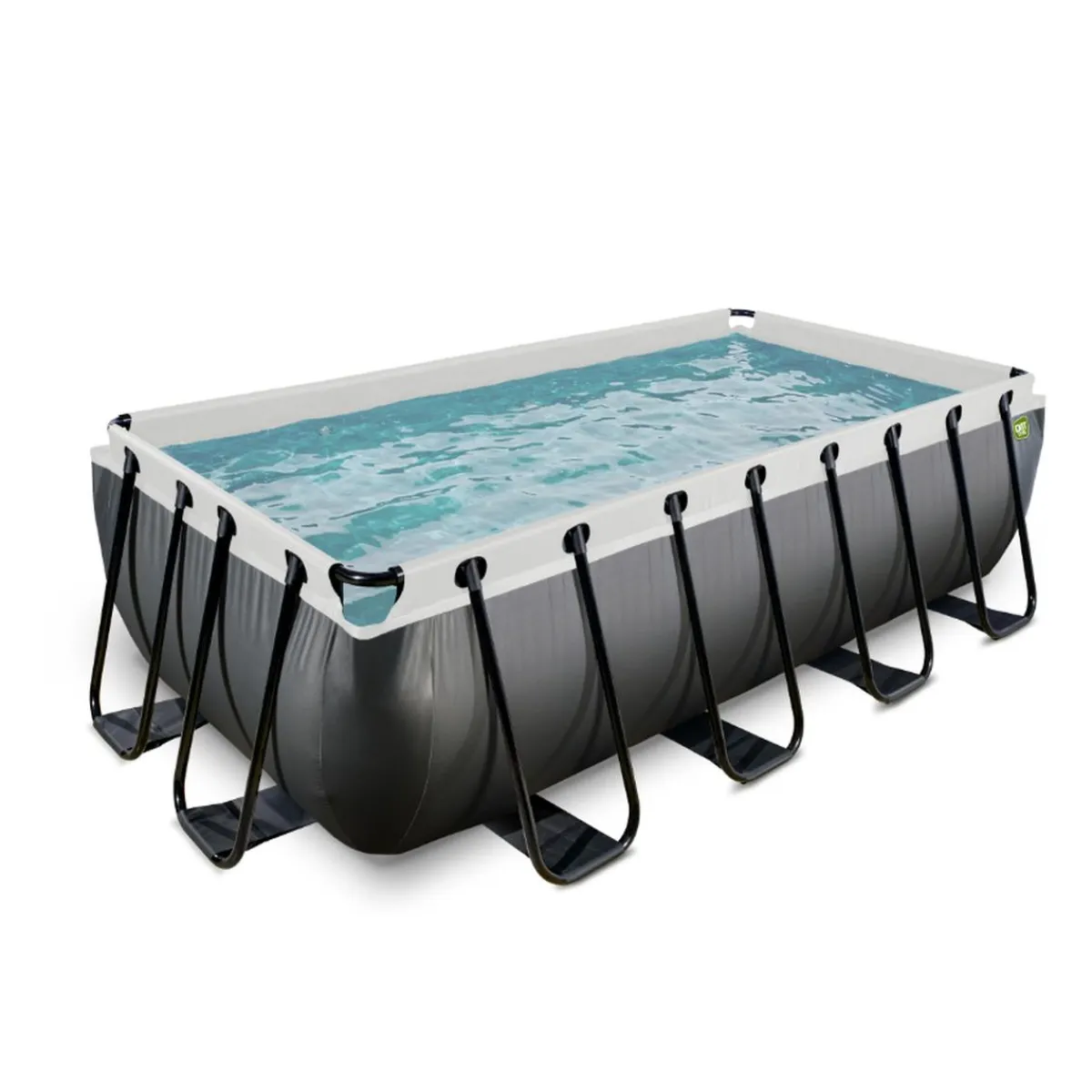 Discount EXIT - Piscina EXIT de cuero rectangular con escalera y bomba de filtro 400 x 200 x 100 cm Piscinas|Juguetes De Verano