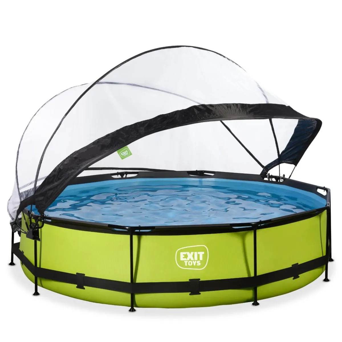 Exit - Piscina Lime verde diámetro 360 x 76 cm con filtro y cúpula transparente*Exit Toys Outlet