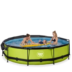 Exit - Piscina Lime verde diámetro 360 x 76 cm con filtro y toldo negro*Exit Toys Clearance