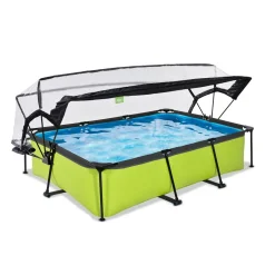 Exit - Piscina Lime verde 300 x 200 x 65 cm con filtro y cúpula transparente*Exit Toys Clearance