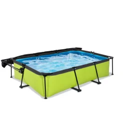 Best Exit - Piscina Lime verde 300 x 200 x 65 cm con filtro y toldo negro Piscinas|Juguetes De Verano