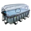 Discount Exit - Piscina Stone gris 400 x 200 x 122 cm con filtro de arena, cúpula y bomba de calor Juguetes De Verano|Piscinas