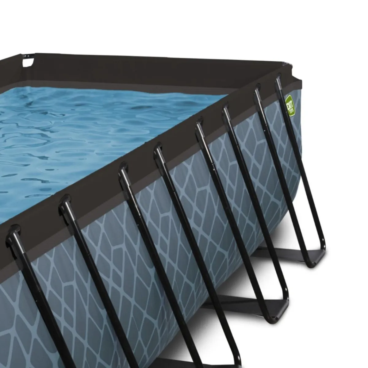 Discount Exit - Piscina Stone gris 400 x 200 x 122 cm con filtro de arena, cúpula y bomba de calor Juguetes De Verano|Piscinas