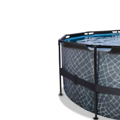 Exit - Piscina Stone gris diámetro 427 x 122 cm con filtro de cartucho*Exit Toys Online