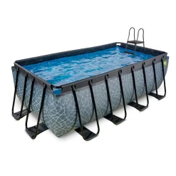 Hot Exit - Piscina Stone gris 400 x 200 x 122 cm con filtro de cartucho Piscinas|Juguetes De Verano