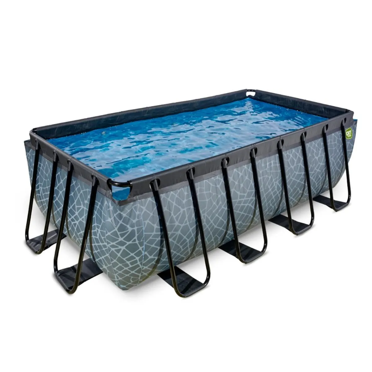 Hot Exit - Piscina Stone gris 400 x 200 x 122 cm con filtro de cartucho Piscinas|Juguetes De Verano