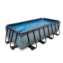 Online Exit - Piscina Stone gris 400 x 200 x 100 cm con filtro de arena Piscinas|Juguetes De Verano
