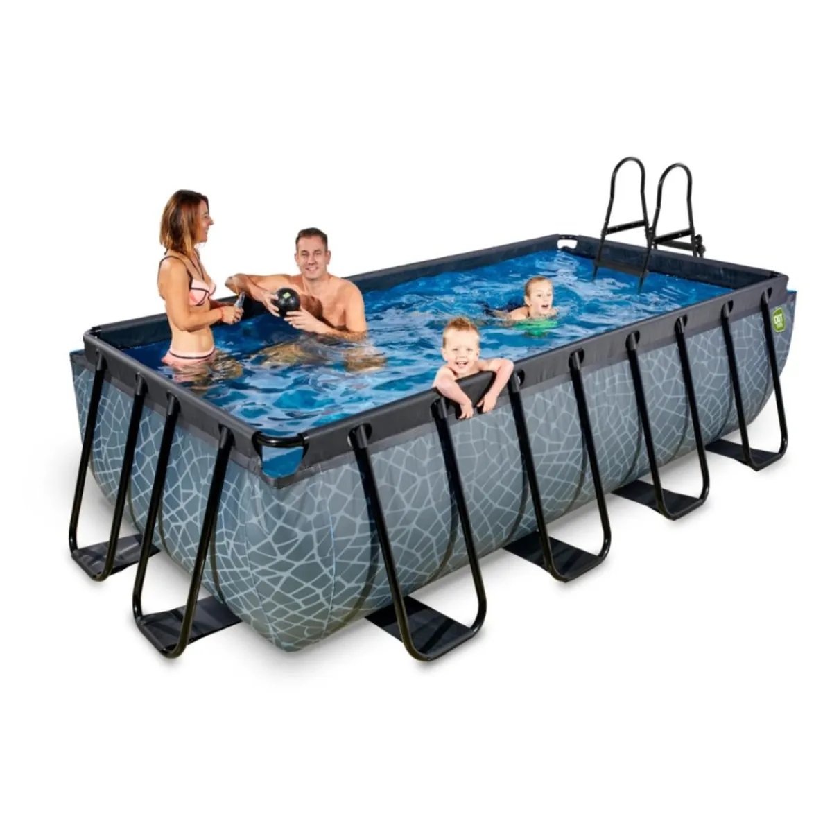 Online Exit - Piscina Stone gris 400 x 200 x 100 cm con filtro de arena Piscinas|Juguetes De Verano