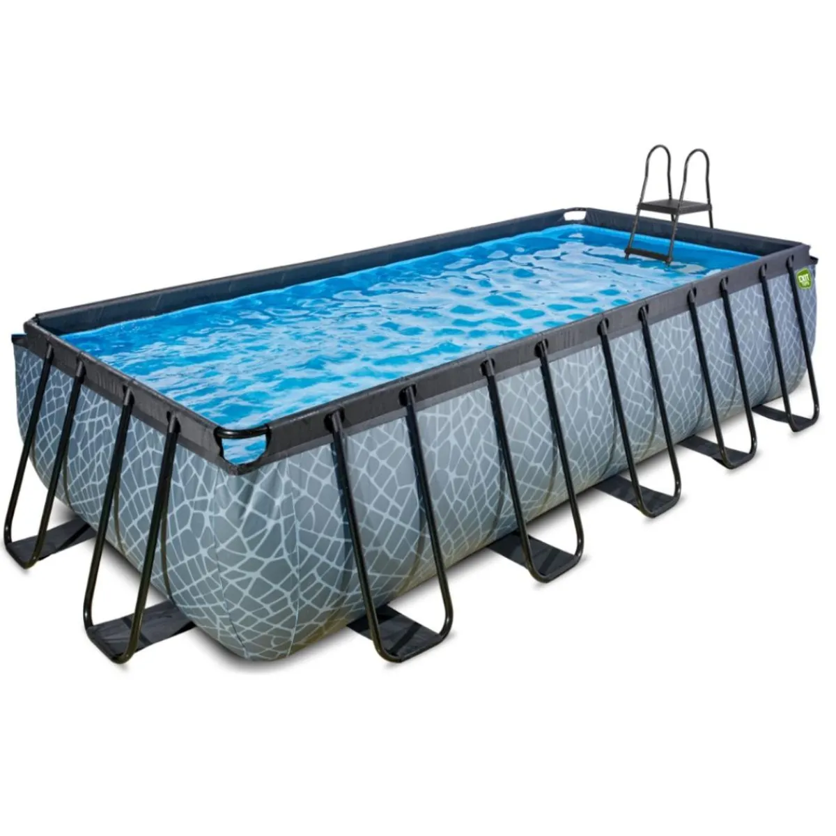 Exit - Piscina Stone gris 540 x 250 x 122 cm con filtro de arena*Exit Toys Hot