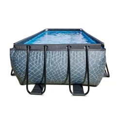Exit - Piscina Stone gris 540 x 250 x 122 cm con filtro de arena*Exit Toys Hot