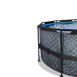 Exit - Piscina Stone gris diámetro 450 x 122 cm con filtro de arena*Exit Toys Hot