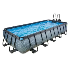 New Exit - Piscina Stone gris 540 x 250 x 100 cm con filtro de arena Piscinas|Juguetes De Verano