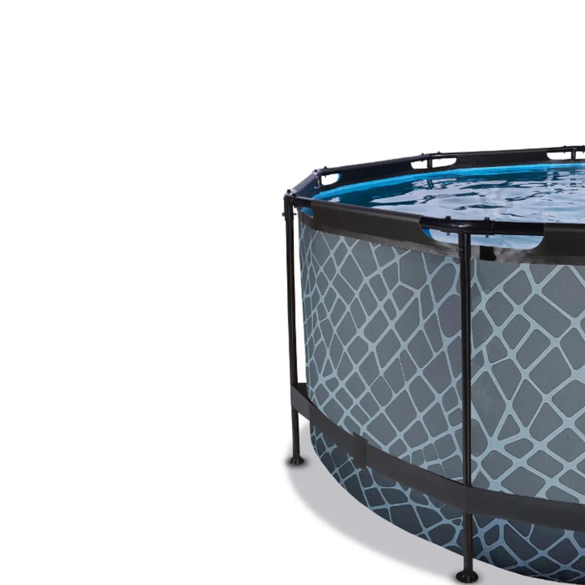 EXIT - Piscina Stone redonda 360 cm con escalera y bomba de filtro*Exit Toys Sale