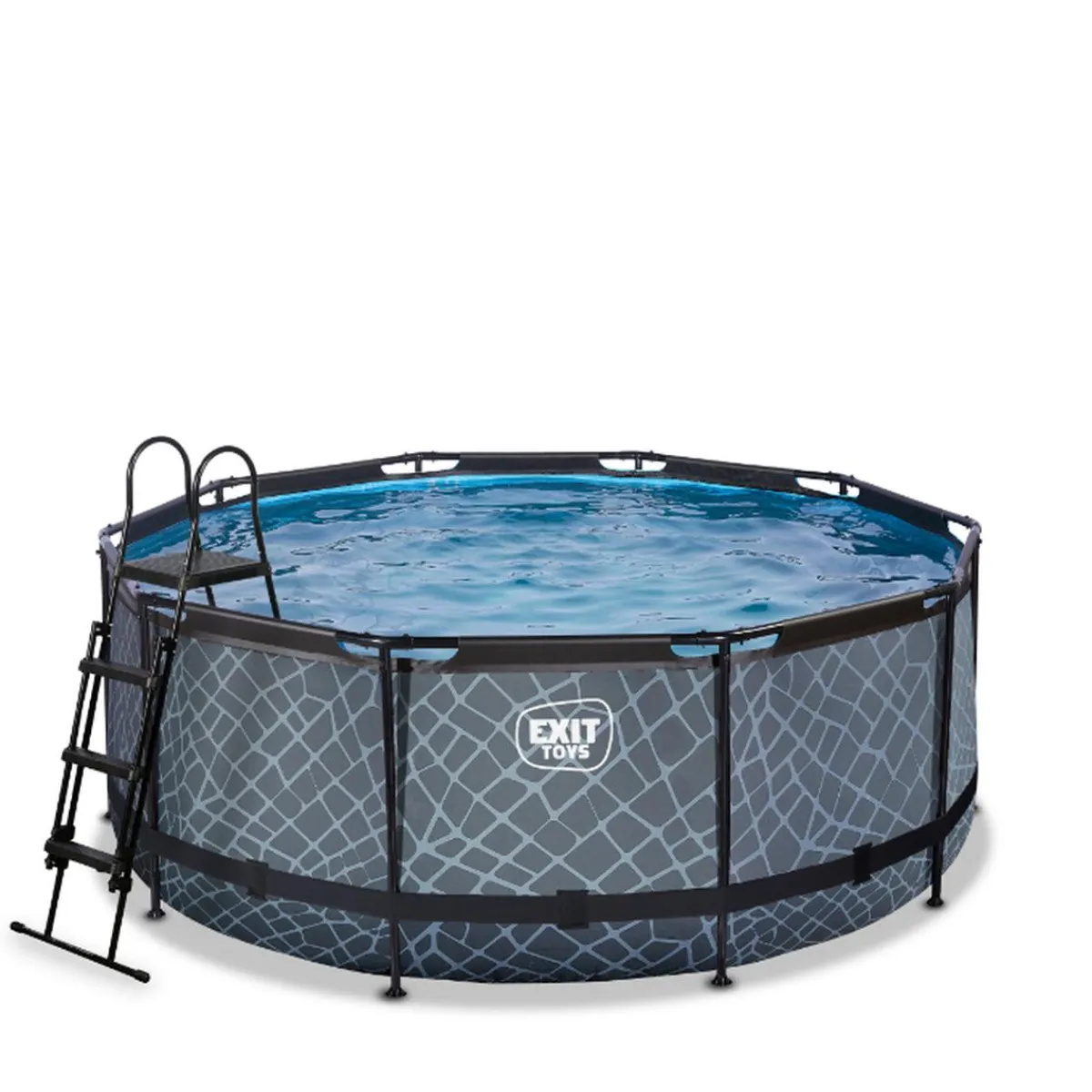 EXIT - Piscina Stone redonda con bomba de filtro 360 cm*Exit Toys Hot