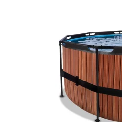 Exit - Piscina Wood efecto madera diámetro 450 x 122 cm con filtro de cartucho*Exit Toys New