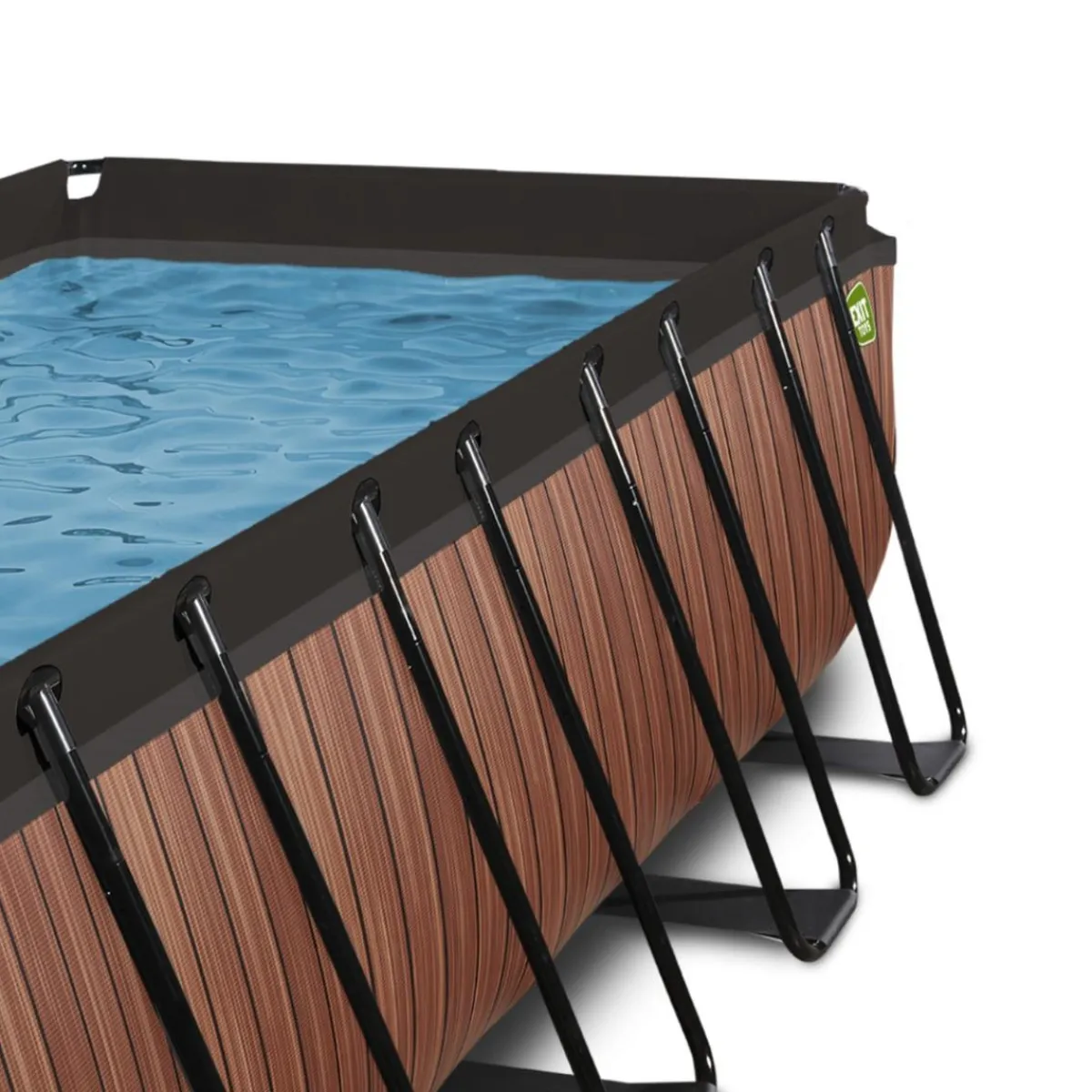 Exit - Piscina Wood efecto madera 400 x 200 x 122 cm con filtro de arena*Exit Toys Best