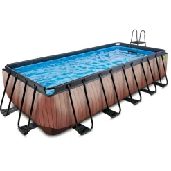 Clearance Exit - Piscina Wood efecto madera 540 x 250 x 122 cm con filtro de cartucho Piscinas|Juguetes De Verano