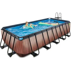 Clearance Exit - Piscina Wood efecto madera 540 x 250 x 122 cm con filtro de cartucho Piscinas|Juguetes De Verano