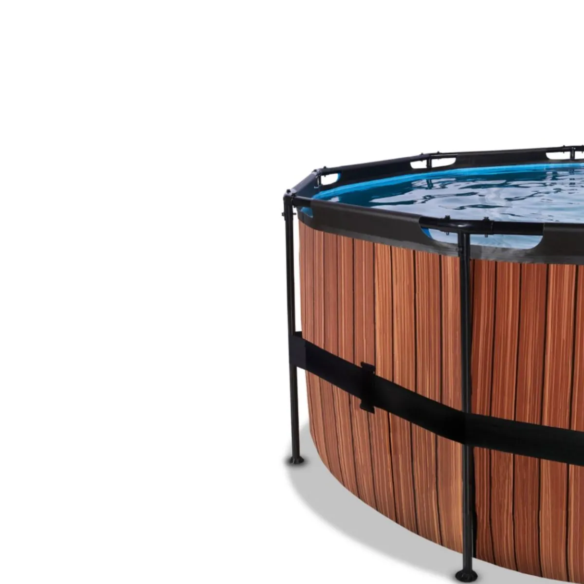 Exit - Piscina Wood efecto madera diámetro 427 x 122 cm con filtro de arena*Exit Toys Discount