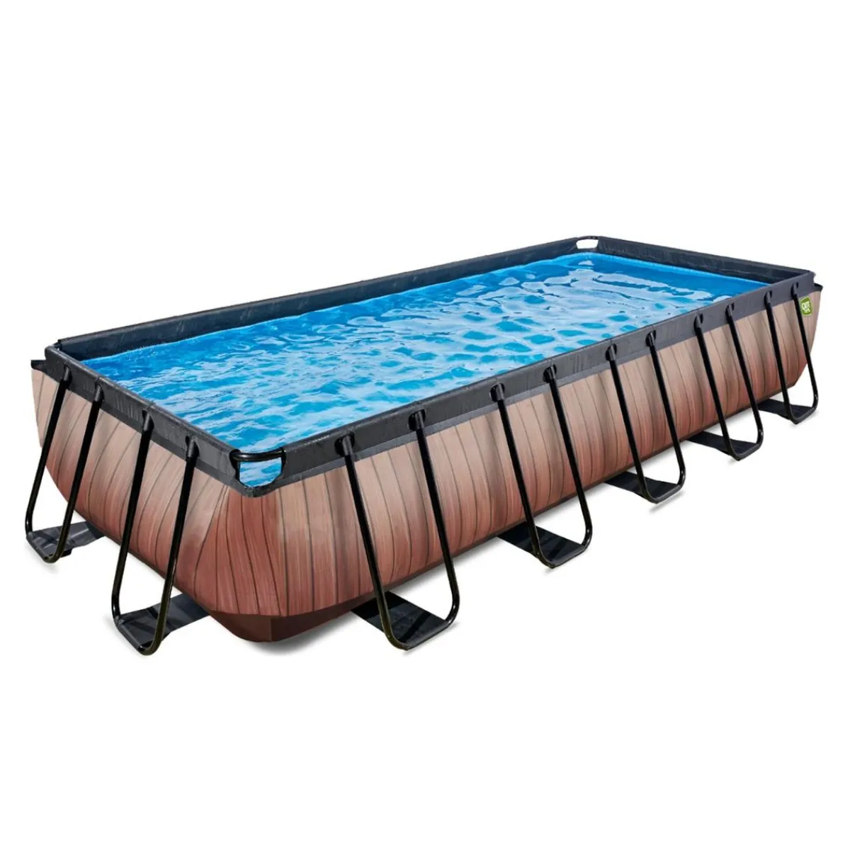 Online Exit - Piscina Wood efecto madera 540 x 250 x 100 cm con filtro de cartucho Piscinas|Juguetes De Verano