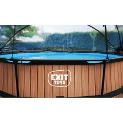 EXIT - Piscina Wood redonda 360 cm con cúpula y bomba de filtro*Exit Toys New