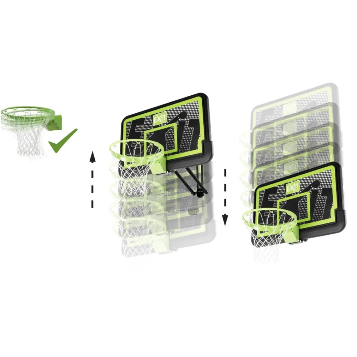 Online Exit - Tablero de baloncesto Galaxy para pared con aro para mates Deportes