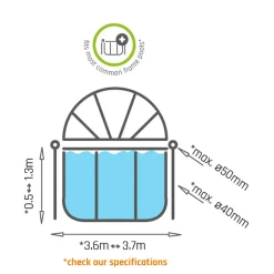 Outlet EXIT - Toldo de piscina redonda 360 cm Piscinas|Juguetes De Verano