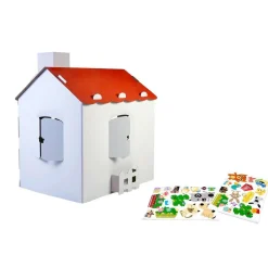 - Casita de cartón con pegatinas*FEBER Discount