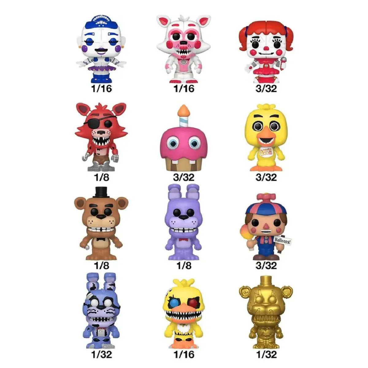 Funko Bitty Pop! Singles - Five nights at Freddy's - Sobre con figura sorpresa*FUNKO UK LIMITED