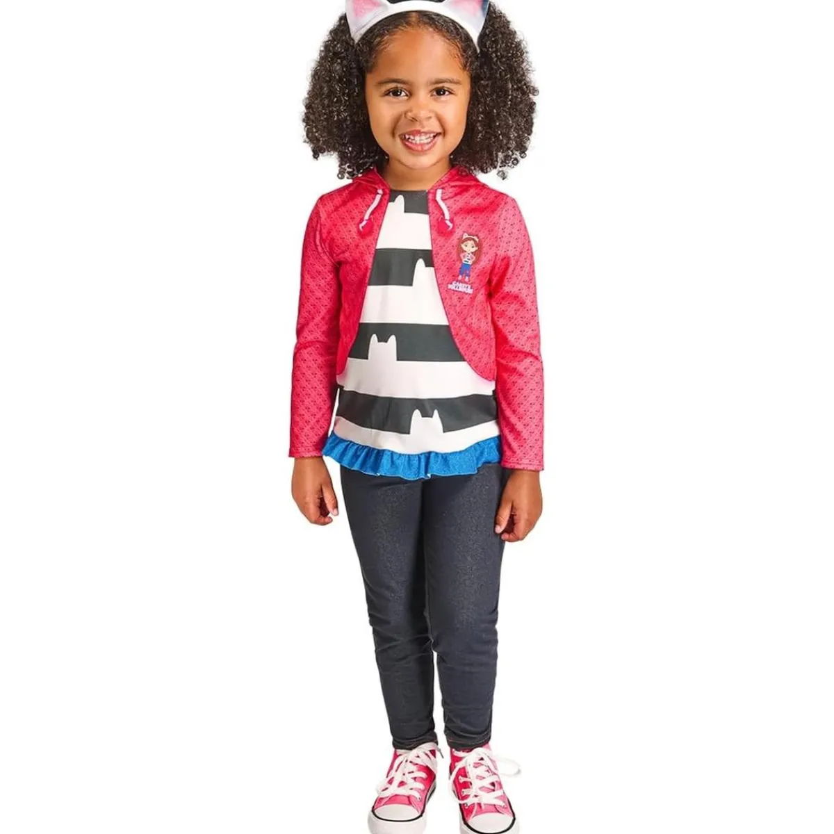 Gabby's Dollhouse - Conjunto camiseta efecto chaqueta y diadema 3-4 años*RUBIE'S Outlet
