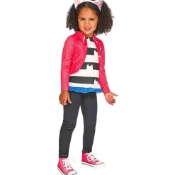 Gabby's Dollhouse - Conjunto camiseta efecto chaqueta y diadema 3-4 años*RUBIE'S Outlet