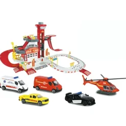 Garaje de bomberos con vehículos y helicóptero ㅤ*MOTORI & CO Sale