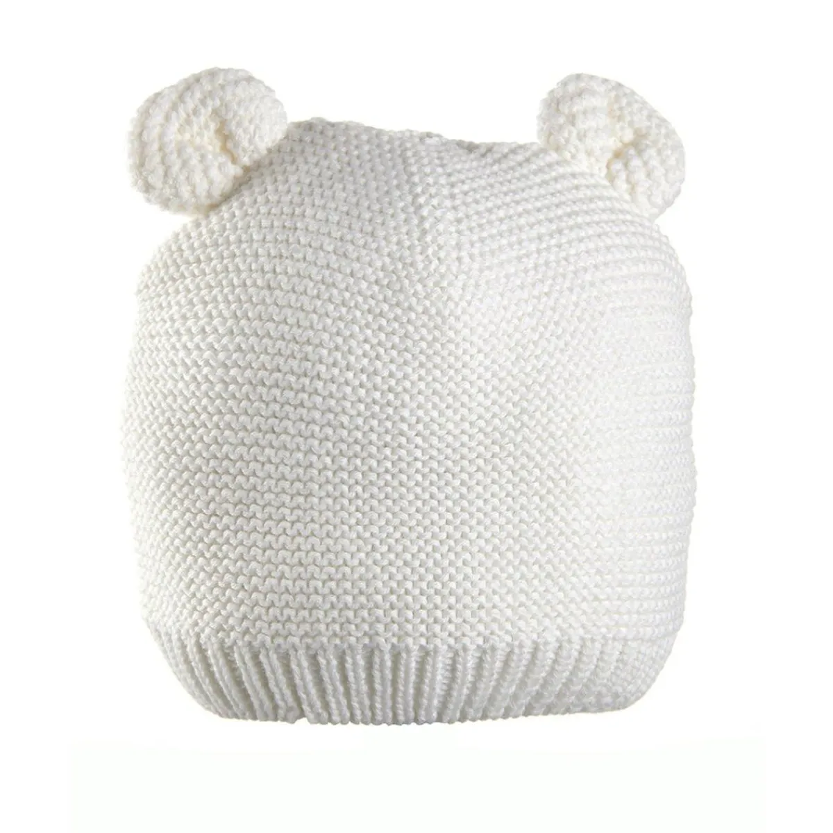 New Gorro de punto blanco con orejas Primeras Salidas·Gorros, Viseras Y Manoplas|Recién Nacido·Primeras Salidas