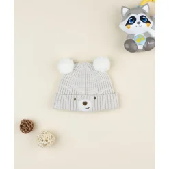 Discount Gorro de recién nacido beige con osito bordado Recién Nacido·Primeras Salidas|Primeras Salidas·Gorros, Viseras Y Manoplas