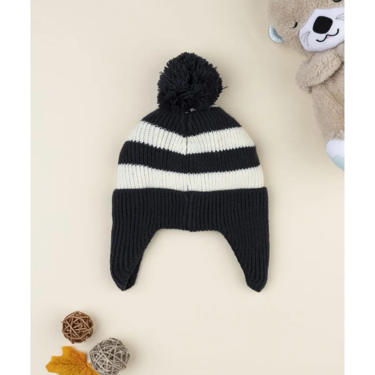 Gorro peruano niño blanco/azul "oso"*Prenatal Outlet