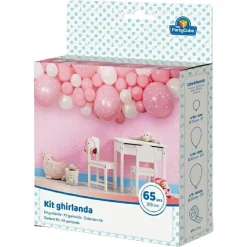 Discount Guirnalda rosa y blanca con 65 piezas Artículos De Fiesta Y Regalos