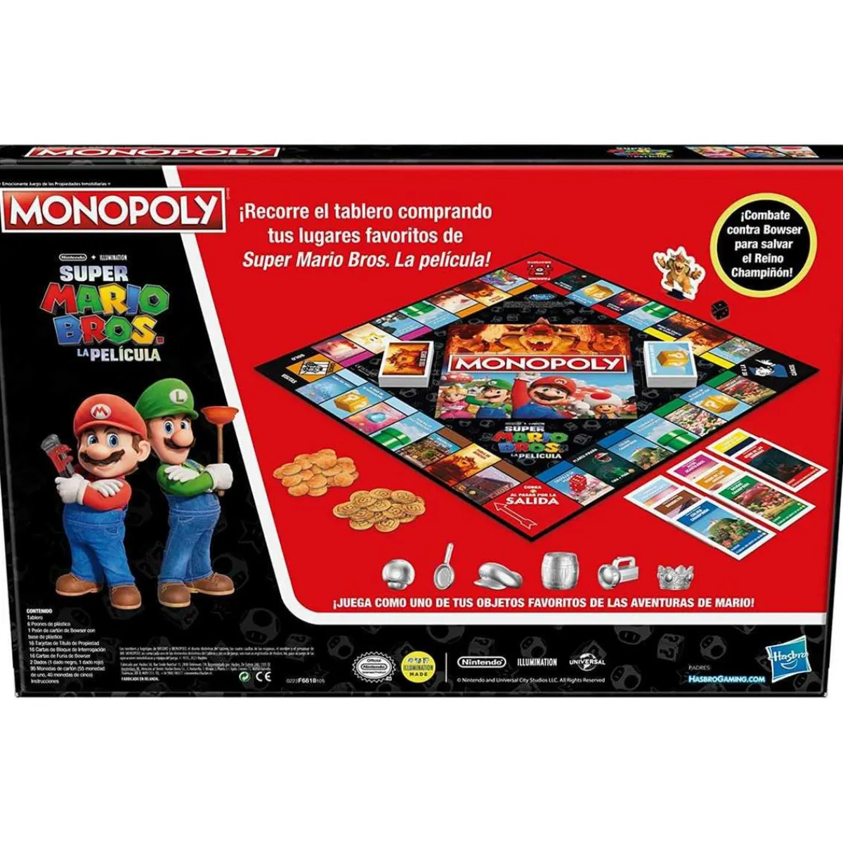 Hasbro - Super Mario - Monopoly edición película Super Mario Bros con token Bowser*TOYS "R" US Online