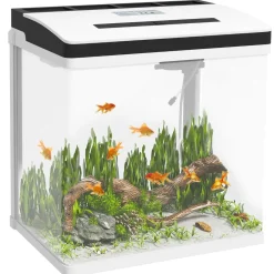 Best Homcom - Acuario 28L con filtro e iluminación Steam