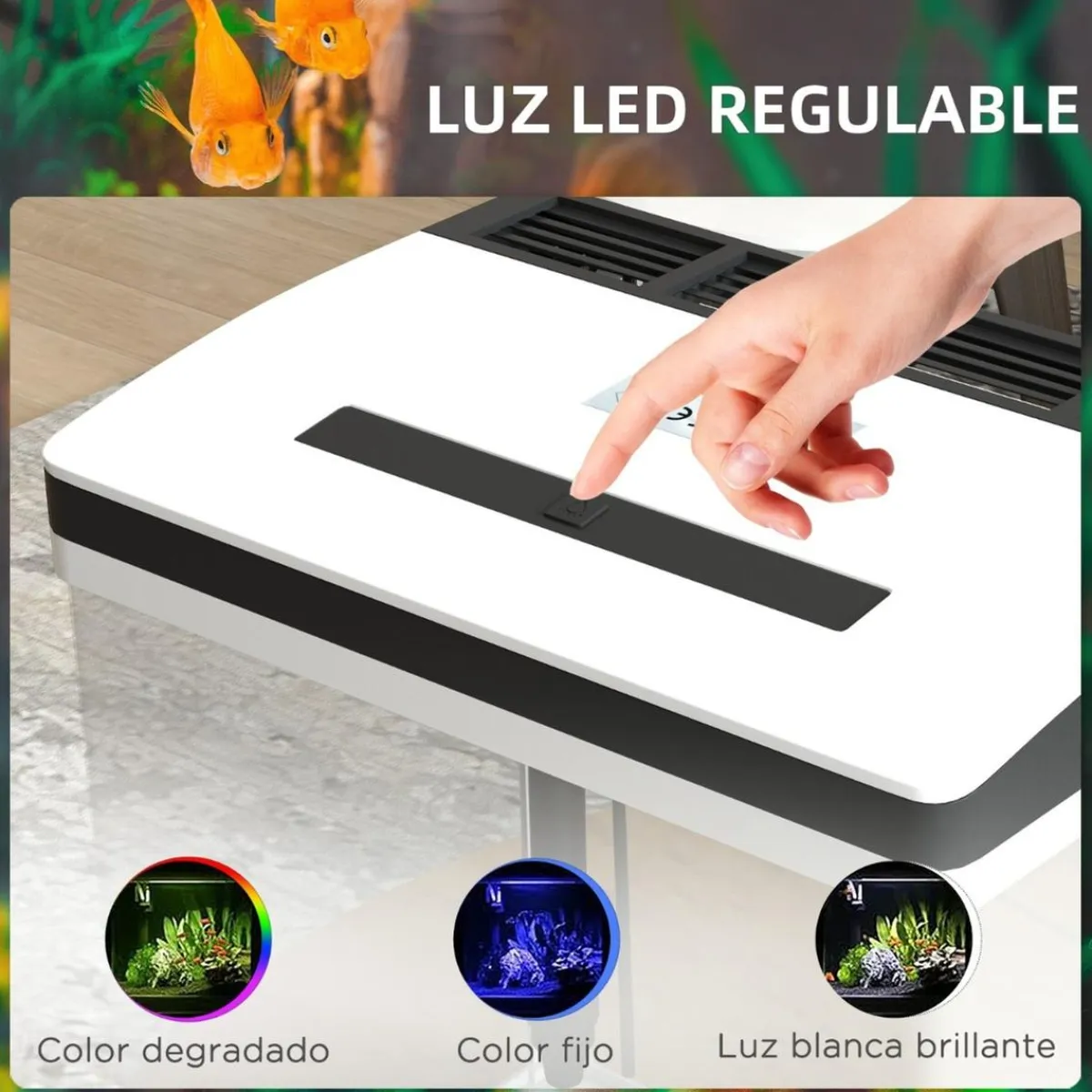 Best Homcom - Acuario 28L con filtro e iluminación Steam