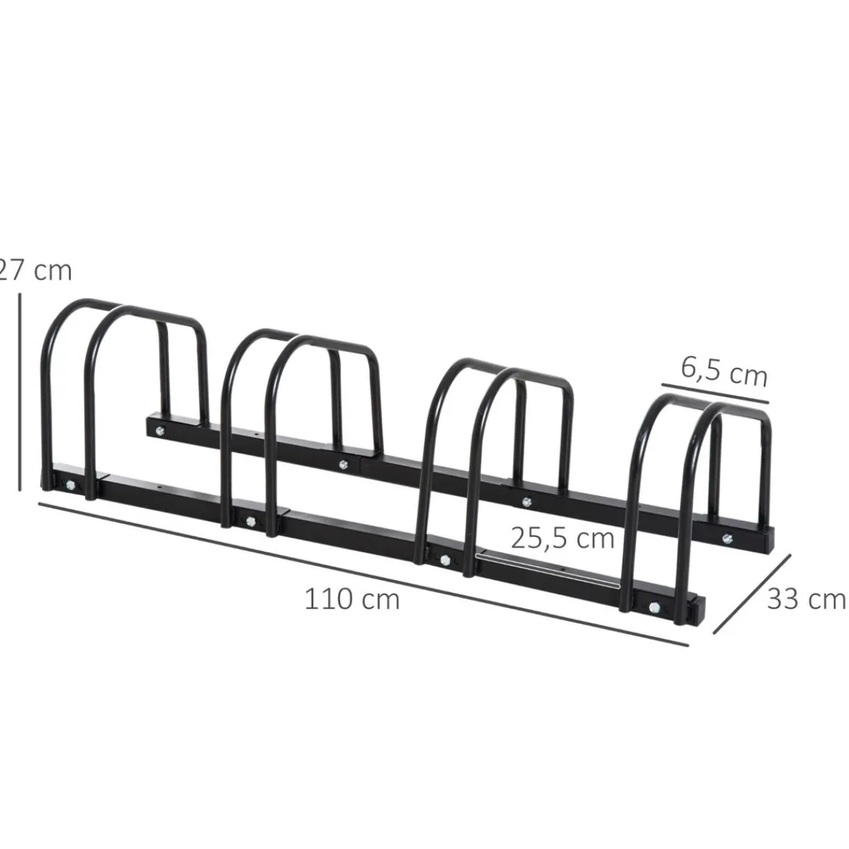 - Aparcamiento para 4 bicicletas Negro*Homcom Best