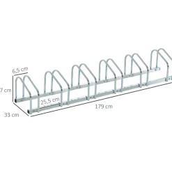 Online - Aparcamiento para 6 bicicletas Plata Bicicletas