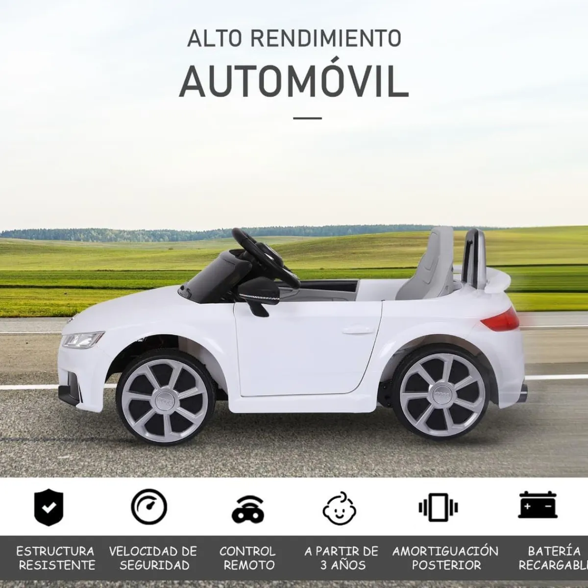 Hot - Audi TT eléctrico blanco Vehículos De Batería O A Pedales