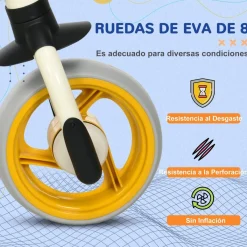 Outlet Homcom - Bicicleta Equilibrio ajustable Blanco Motos Y Triciclos
