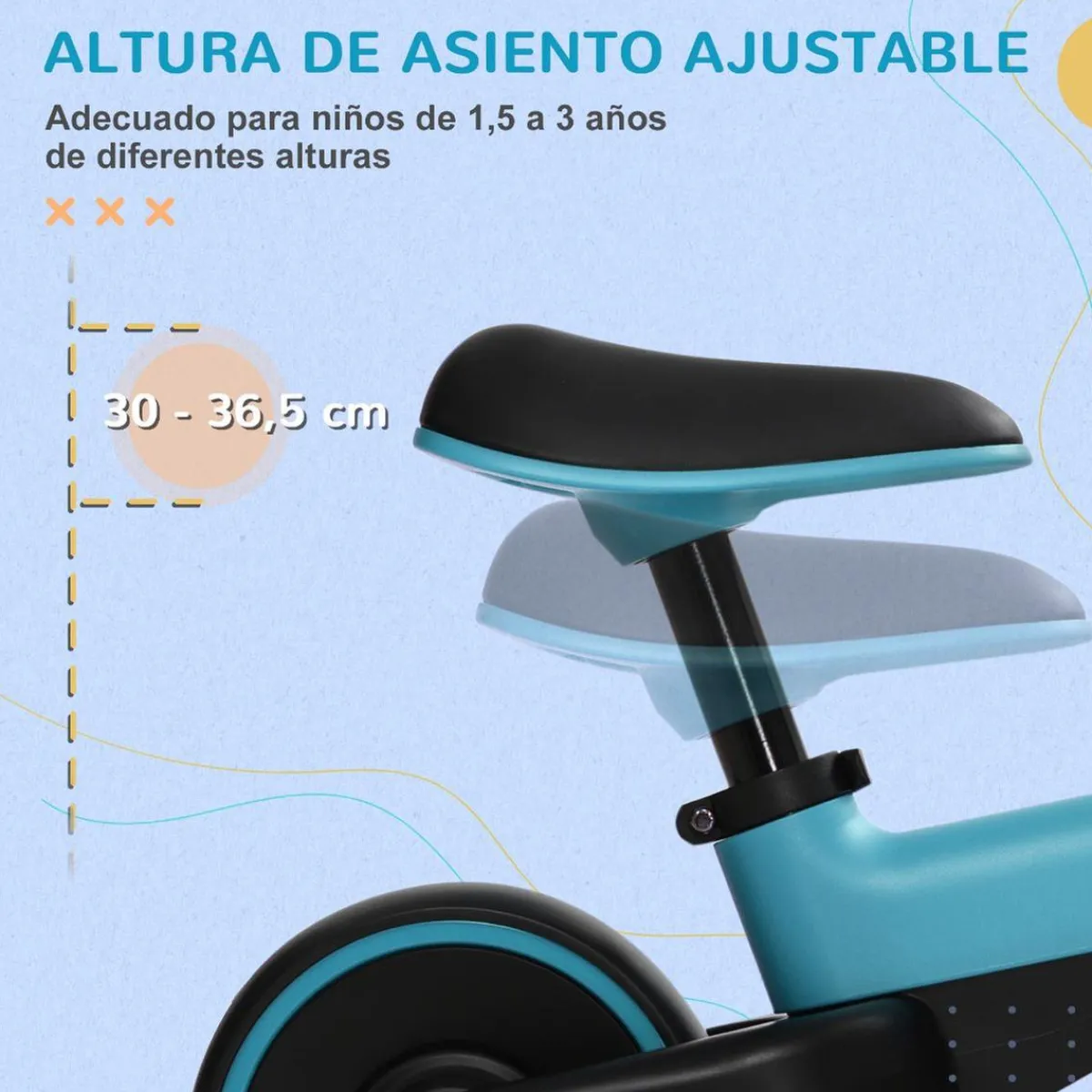 Hot - Bicicleta sin pedales azul Motos Y Triciclos